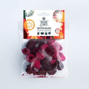 frutos rojos, frambuesa y mora liofilizados
