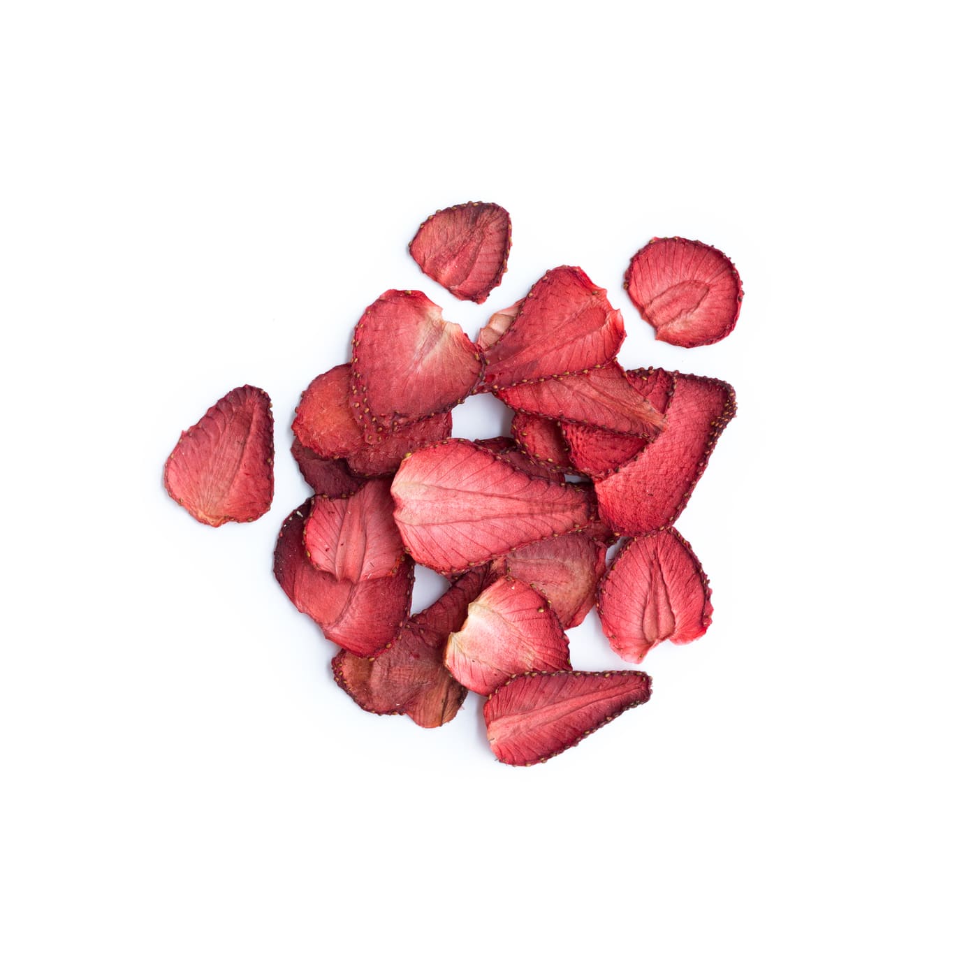 láminas de fresa deshidratada